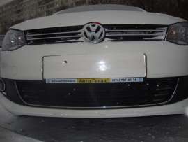 Защита радиатора Volkswagen Polo седан 2010-2014 black